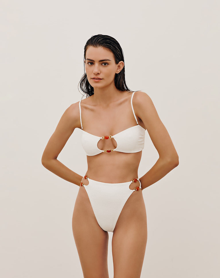 Firenze Martha Bandeau Top (exchange only) - White