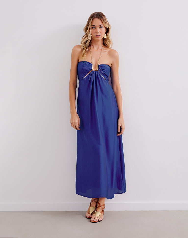 Maureen Detail Long Dress - Lazuli