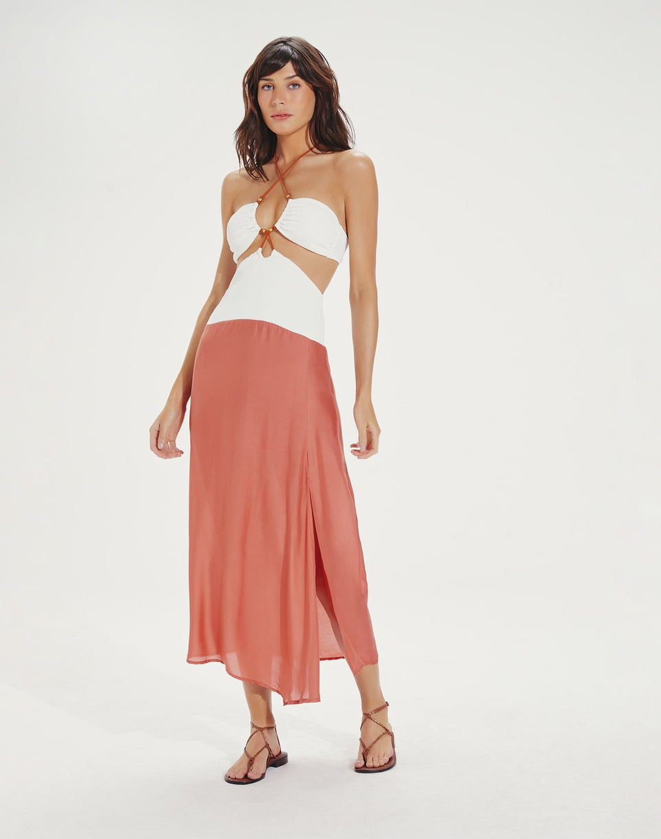 Gi Detail Midi Dress (Final Sale) - Off White