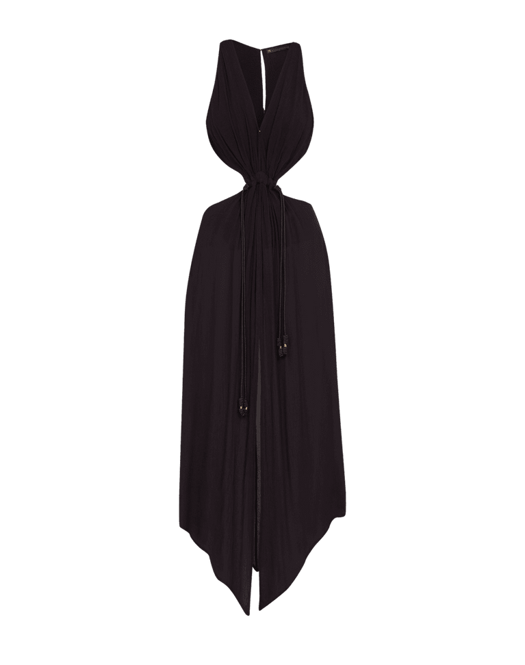 Nayara Detail Long Dress - Black