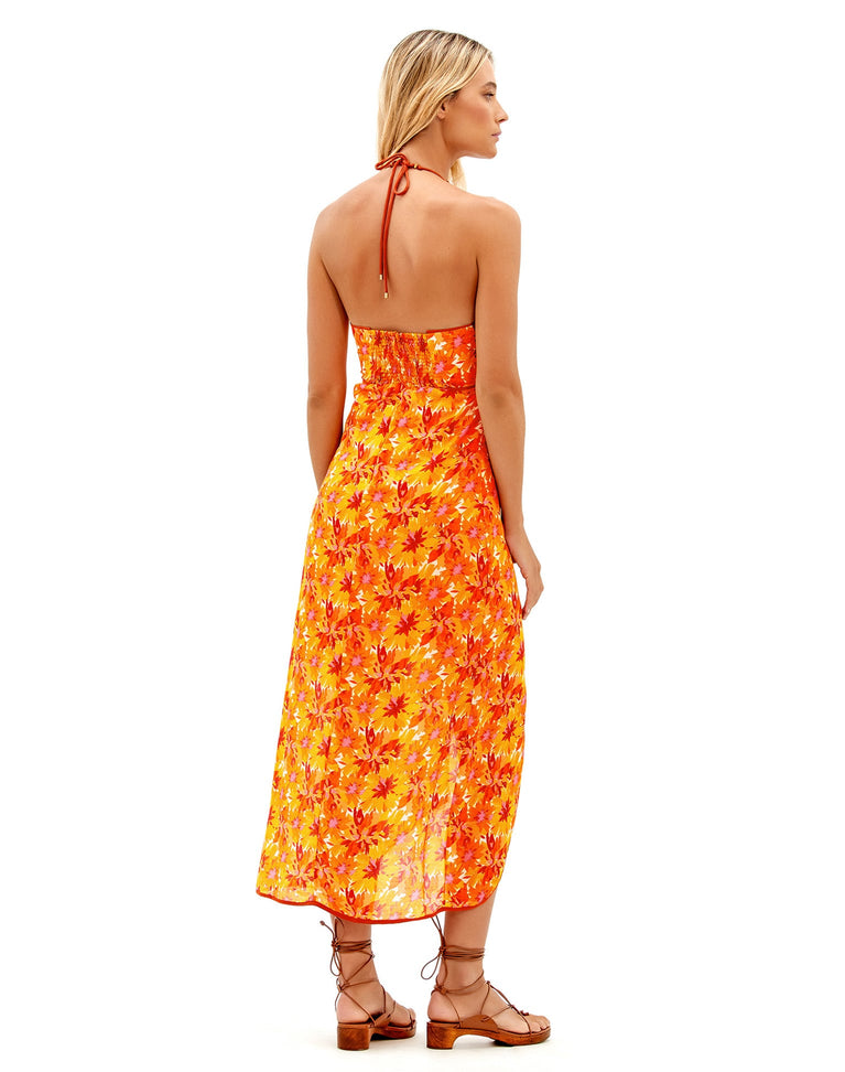 Melanie Detail Midi Dress (Final Sale) - Lowana Mustard