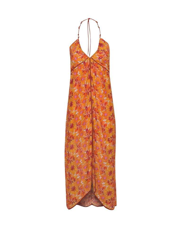 Melanie Detail Midi Dress (Final Sale) - Lowana Mustard