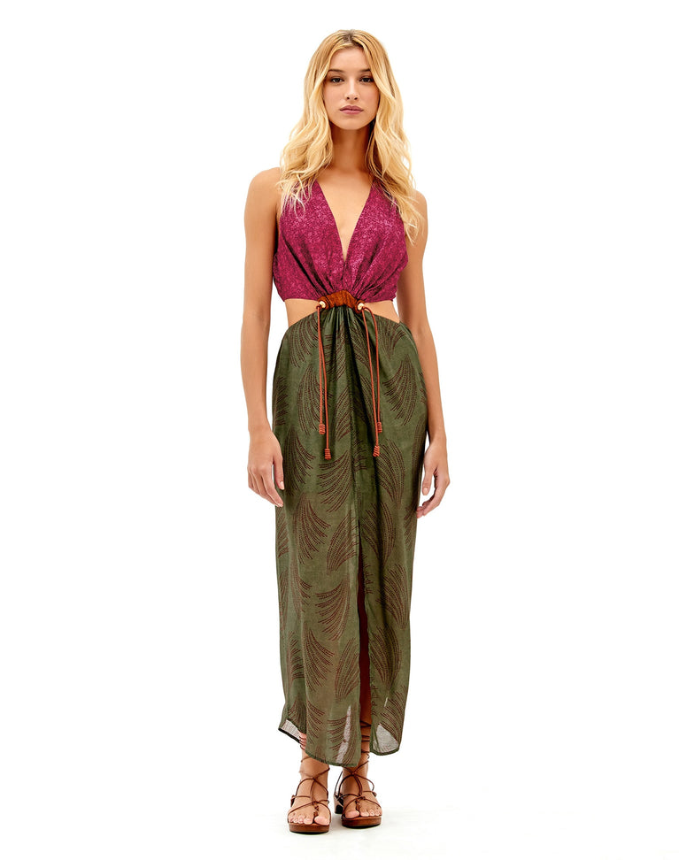 Nayara Detail Long Dress (Final Sale) - Volpi Green